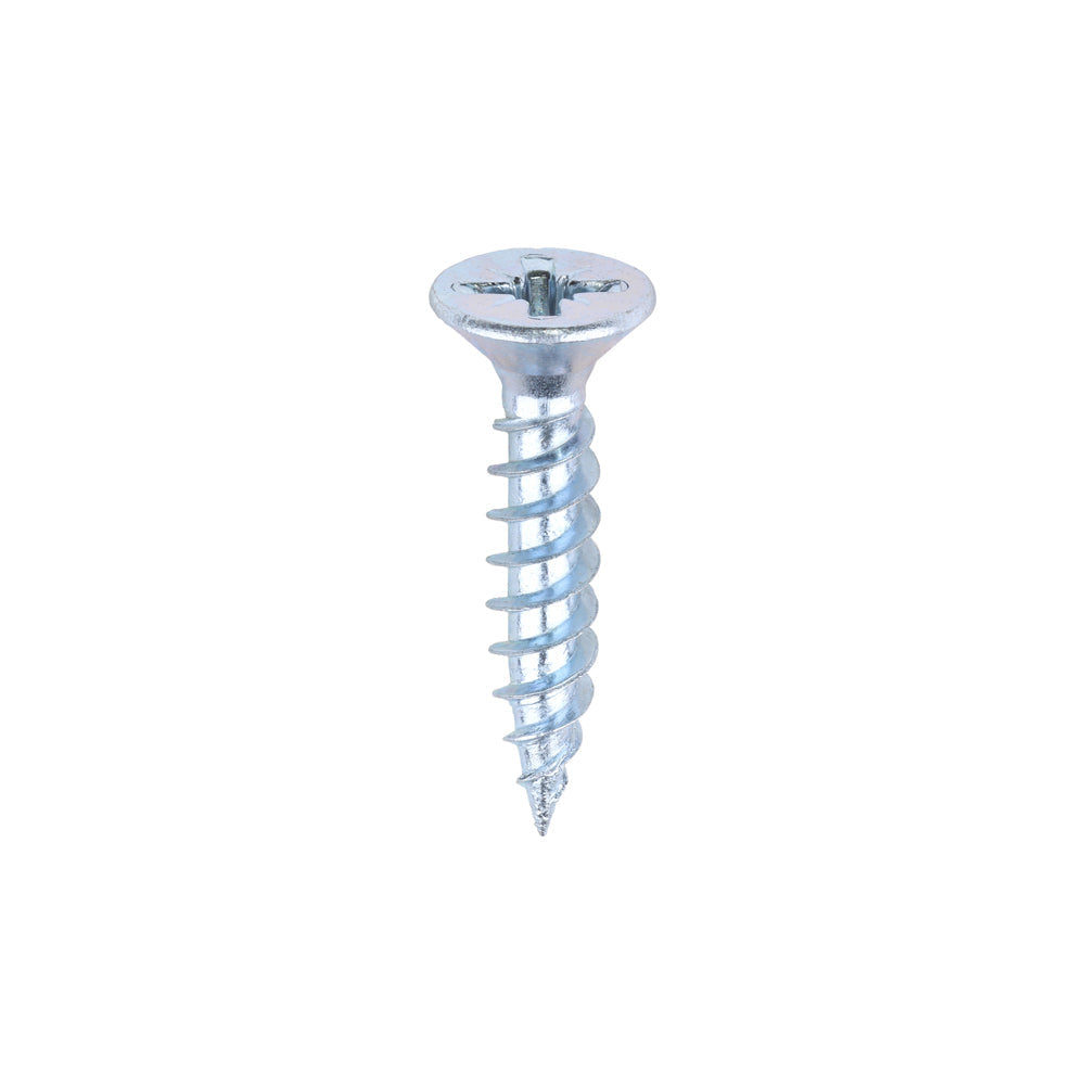 10 x 1  - Twin Woodscrew PZ2 CSK Zinc
