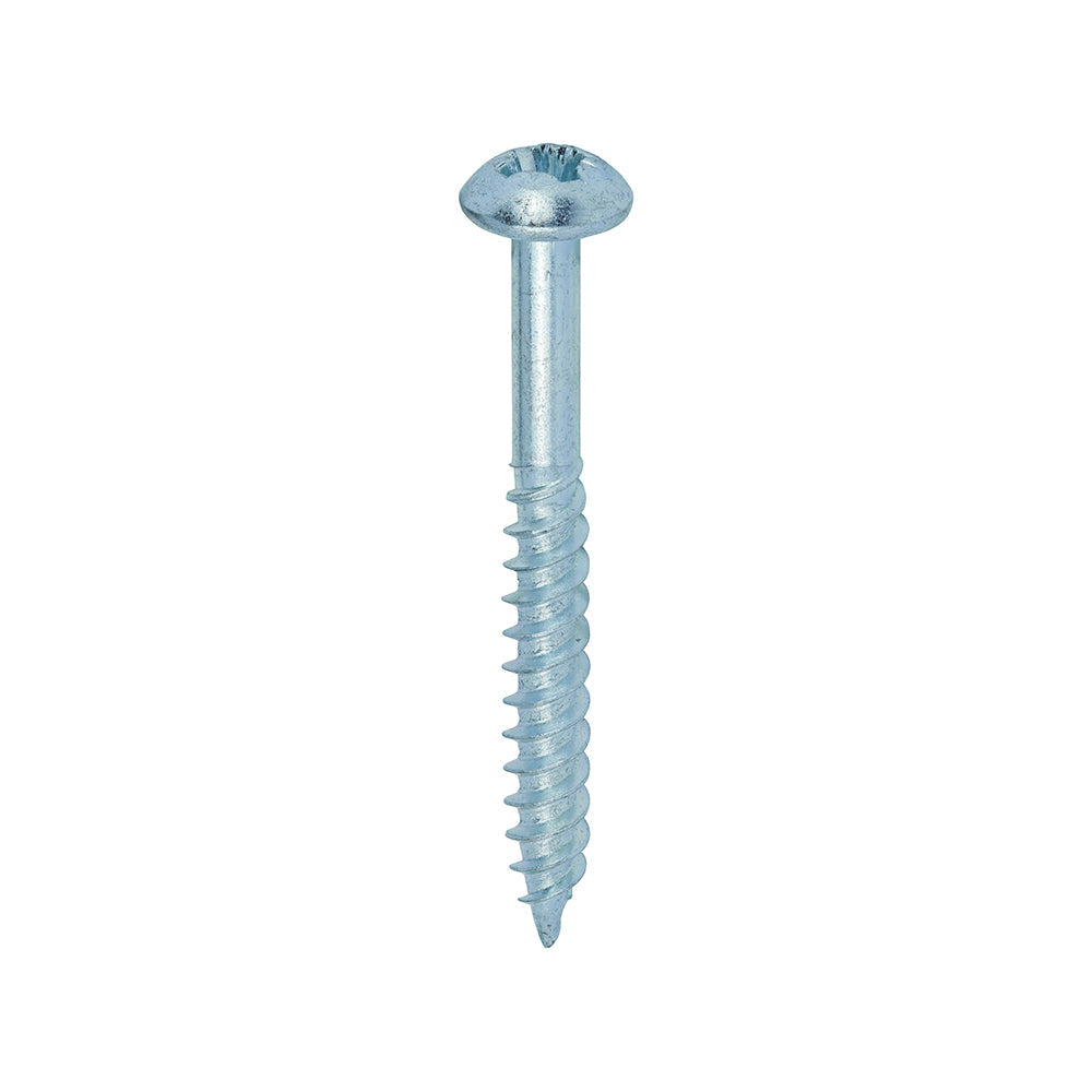 10 x 2  - Twin Woodscrew PZ2 RND Zinc