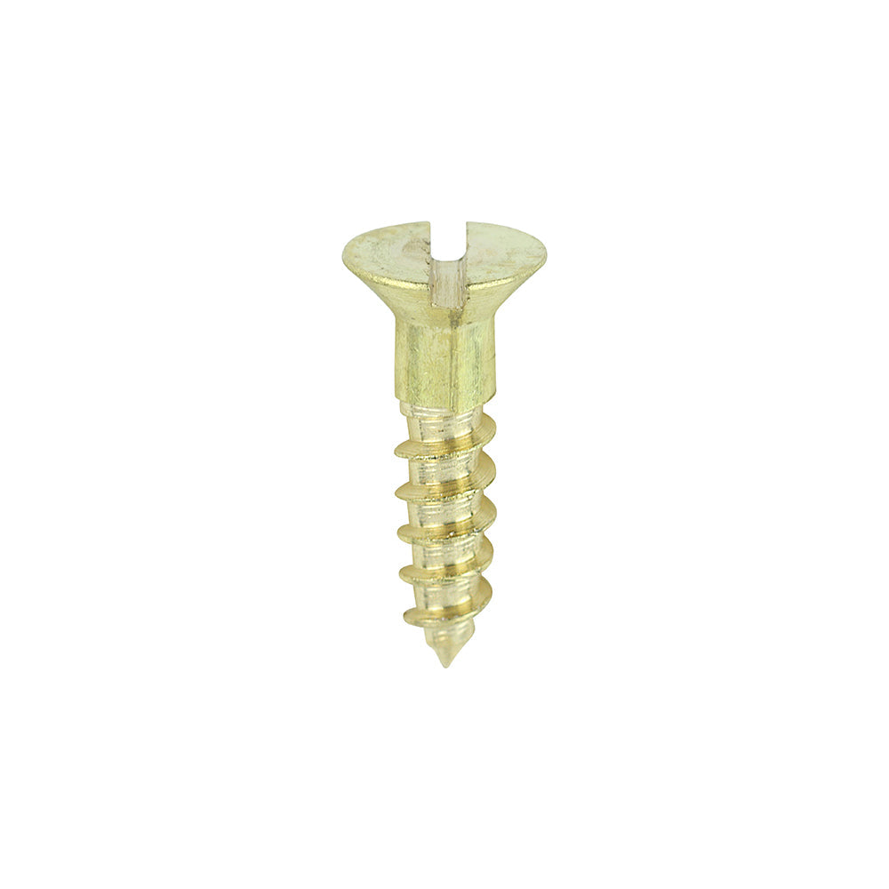 4 x 1/2 - Brass Timber Screw SLOT CSK