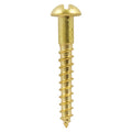 4 x 1/2 - Brass Timber Screw SLOT RND
