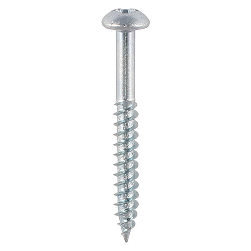 8 x 1/2  - Twin Woodscrew PZ2 RND Zinc