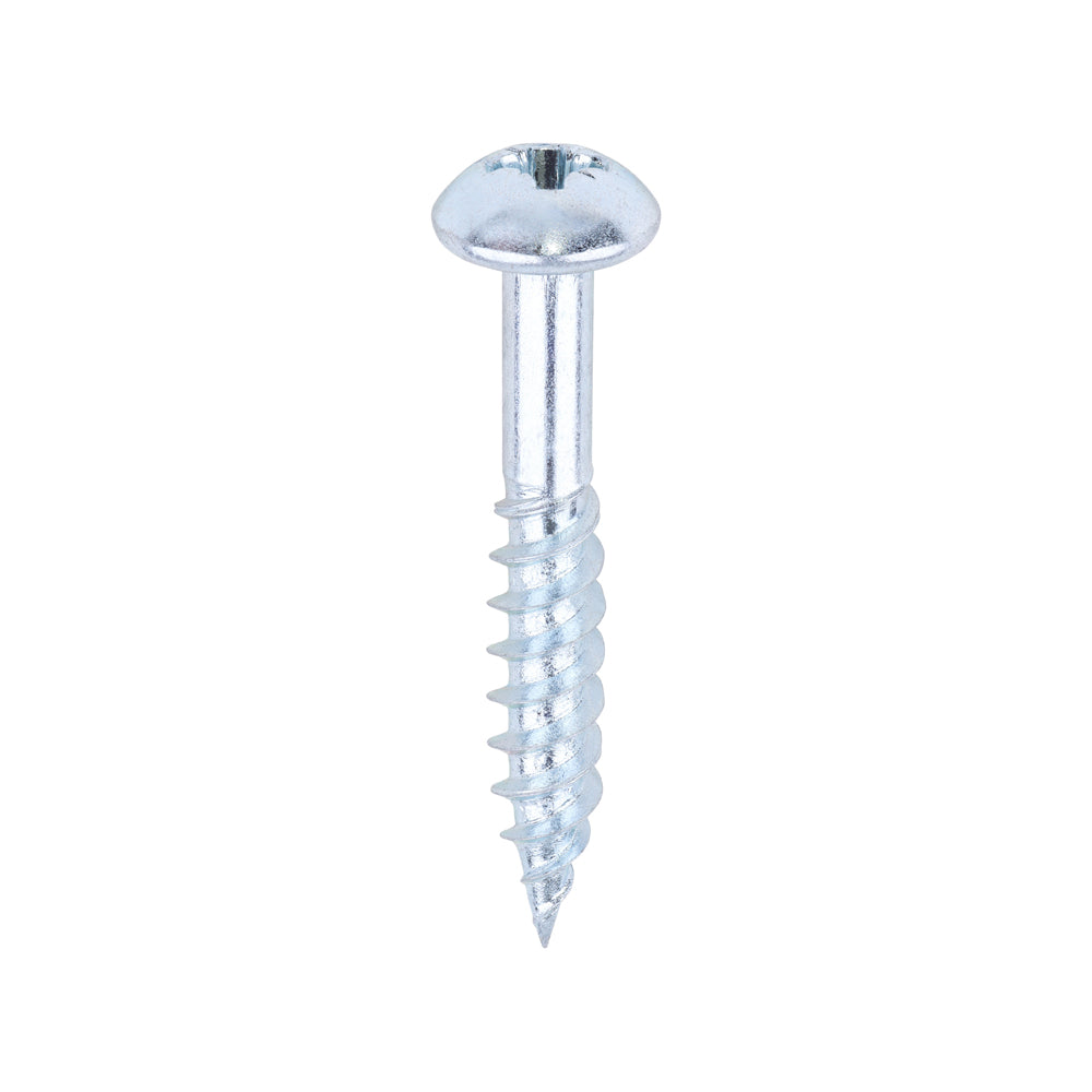 10 x 1 1/4  - Twin Woodscrew PZ2 RND Zinc