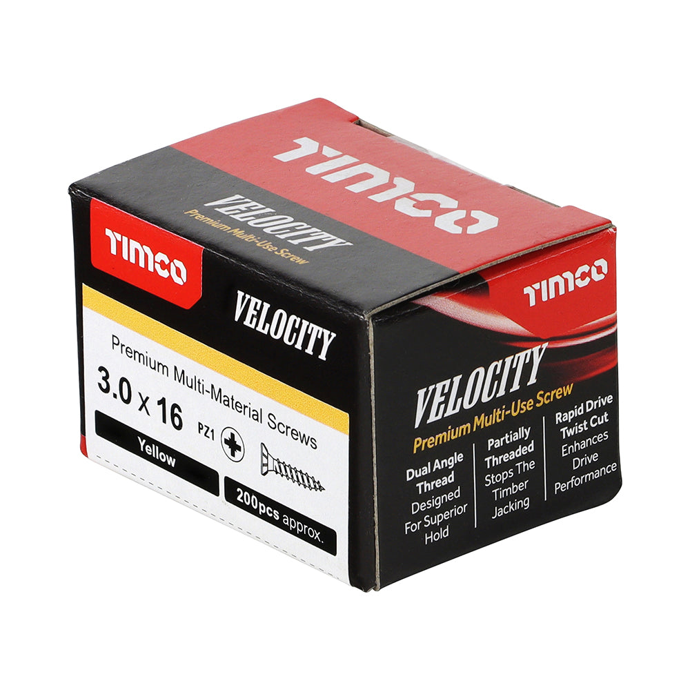 3.0 x 16 - Velocity Screw PZ1 CSK ZYP