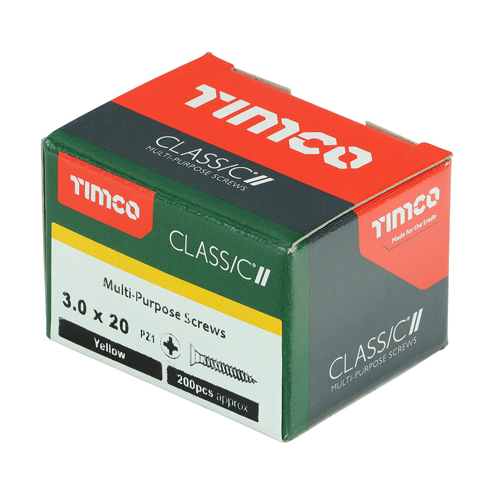 3.0 x 20 - Classic Screw PZ1 CSK ZYP