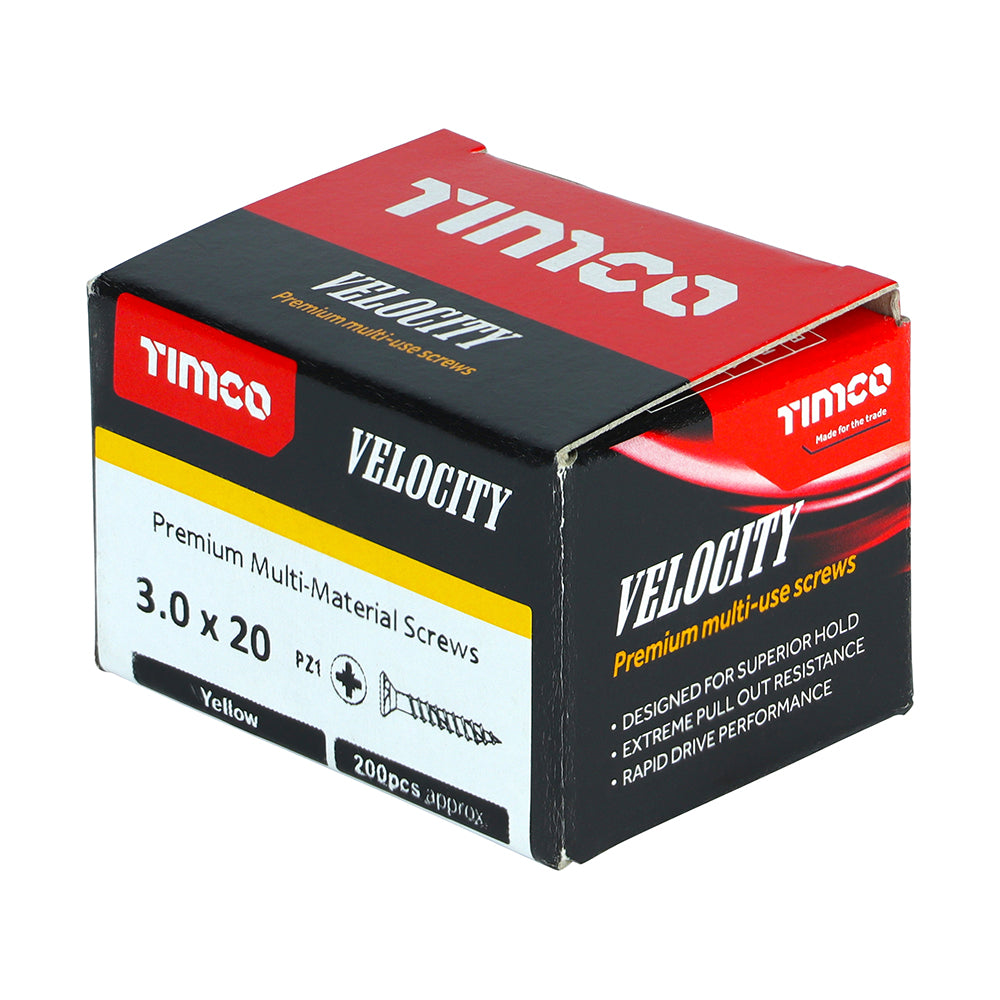 3.0 x 20 - Velocity Screw PZ1 CSK ZYP