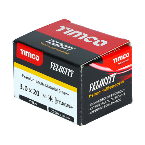 3.0 x 20 - Velocity Screw PZ1 CSK ZYP
