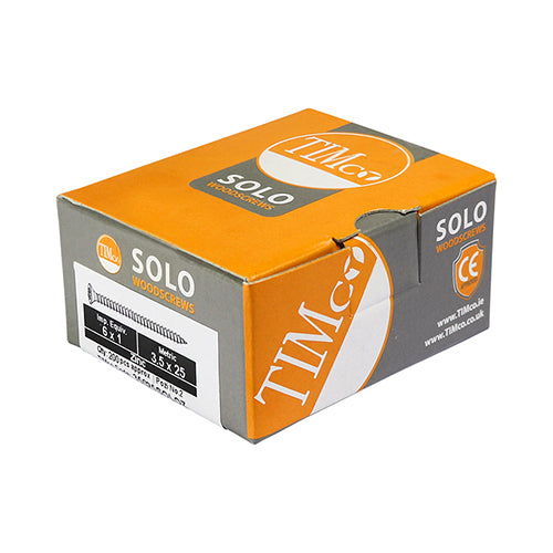 3.0 x 25 - Solo Woodscrew PZ1 CSK Zinc