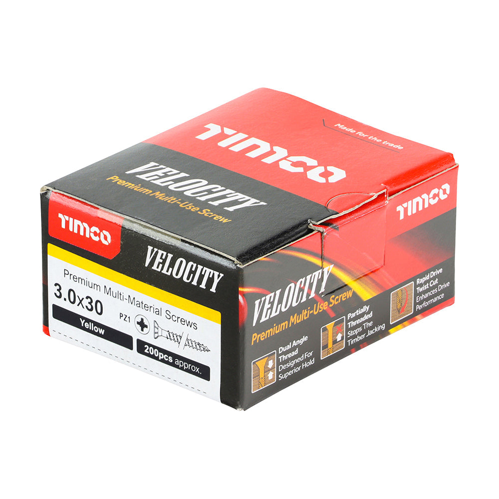 3.0 x 30 - Velocity Screw PZ1 CSK ZYP