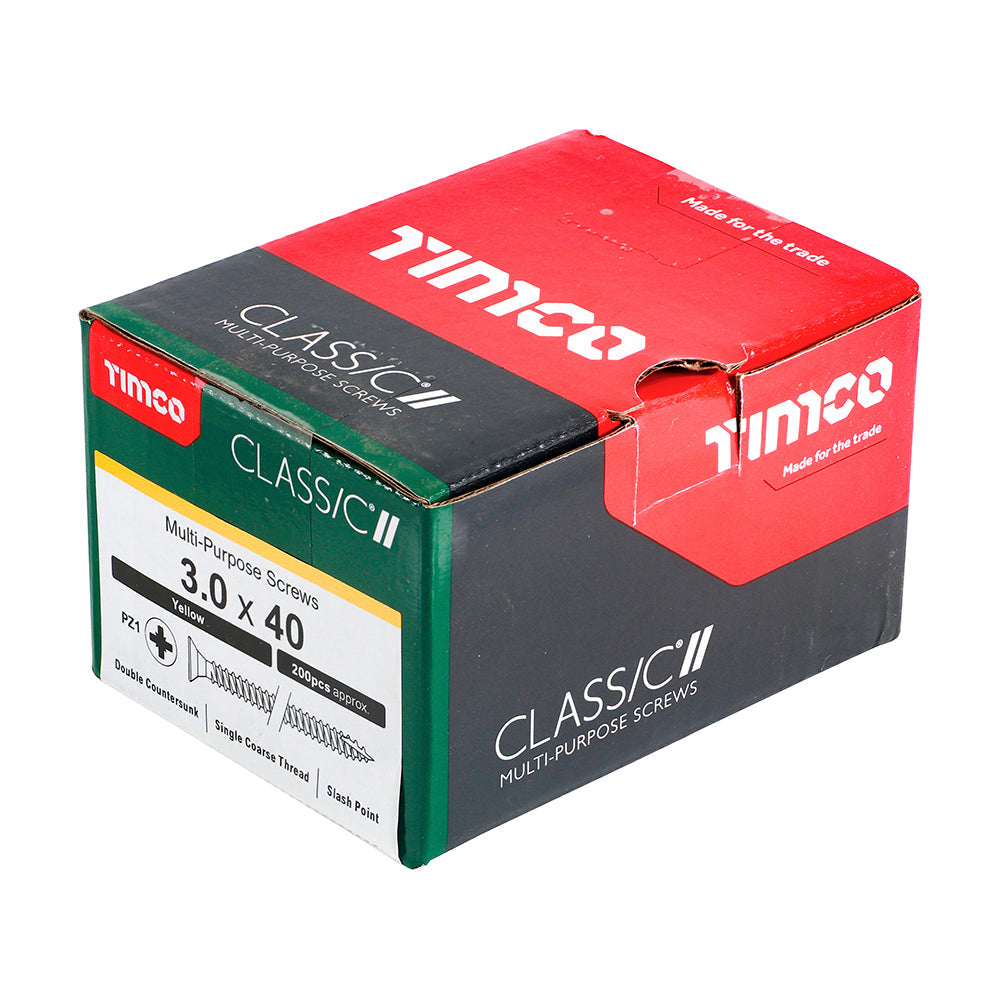 3.0 x 40 - Classic Screw PZ1 CSK ZYP