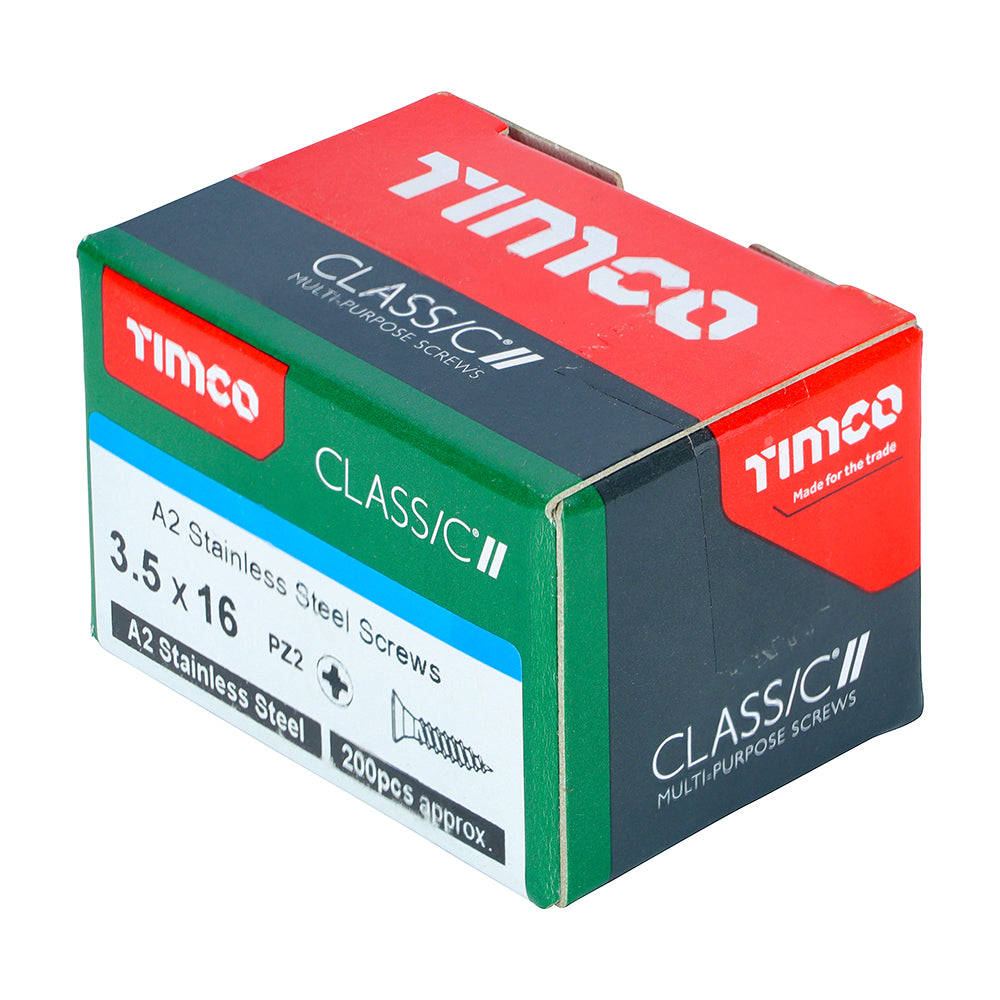 3.5 x 16 - Classic Screw PZ2 CSK A2 SS
