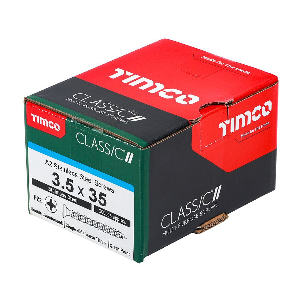 3.5 x 35 - Classic Screw PZ2 CSK A2 SS