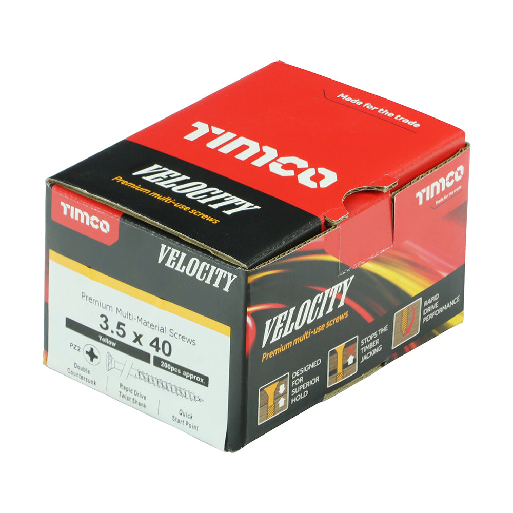 3.5 x 40 - Velocity Screw PZ2 CSK ZYP