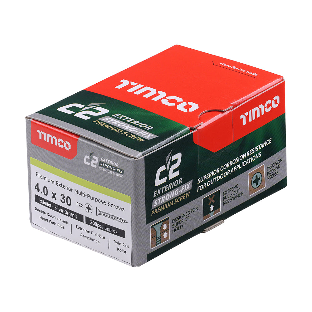 4.0 x 30 - C2 Exterior Strong-Fix - PZ - Twin-Cut - Silver