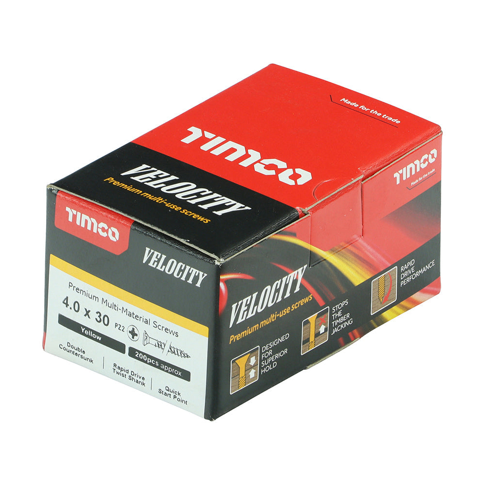 4.0 x 30 - Velocity Screw PZ2 CSK ZYP