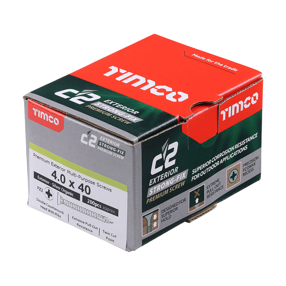 4.0 x 40 - C2 Exterior Strong-Fix - PZ - Twin-Cut - Silver