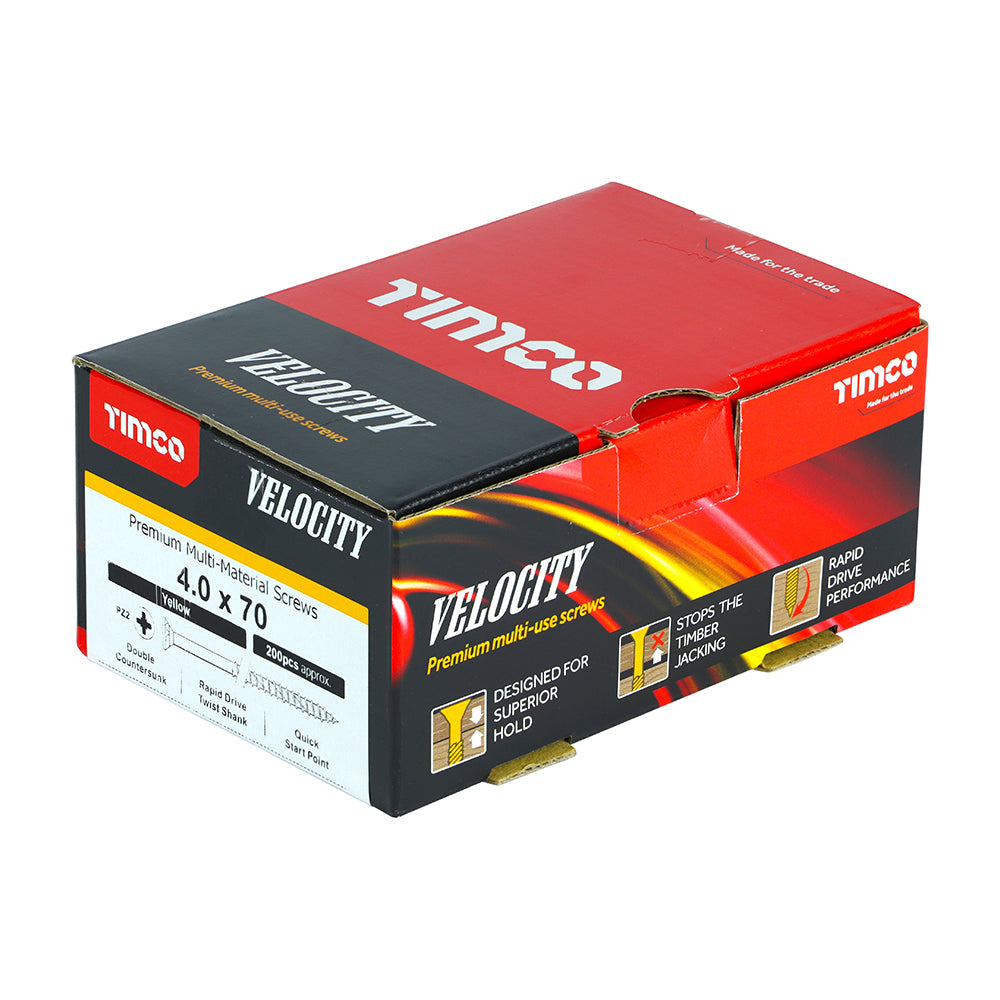 4.0 x 70 - Velocity Screw PZ2 CSK ZYP