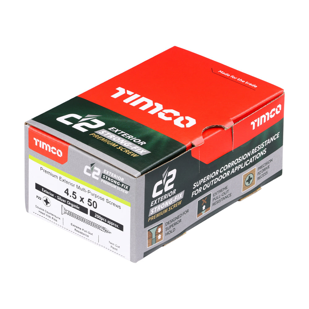 4.5 x 50 - C2 Exterior Strong-Fix - PZ - Twin-Cut - Silver