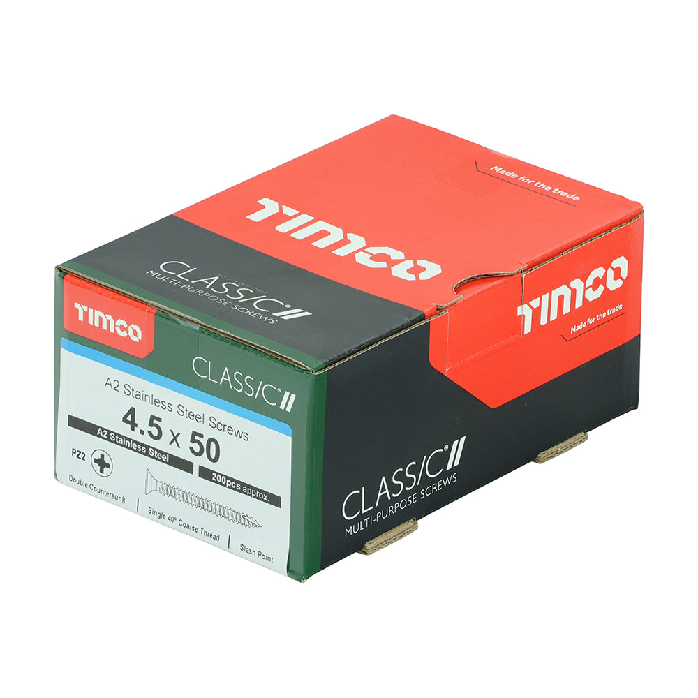 4.5 x 50 - Classic Screw PZ2 CSK A2 SS