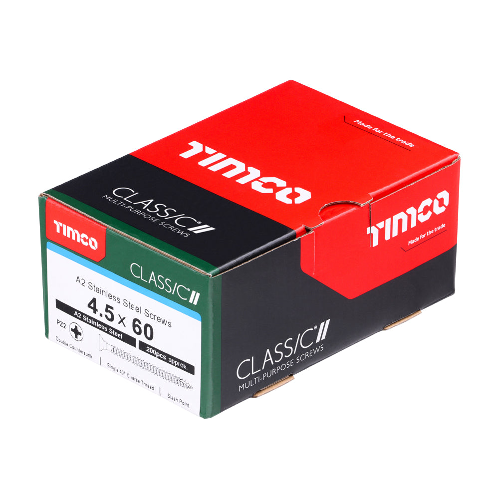 4.5 x 60 - Classic Screw PZ2 CSK A2 SS
