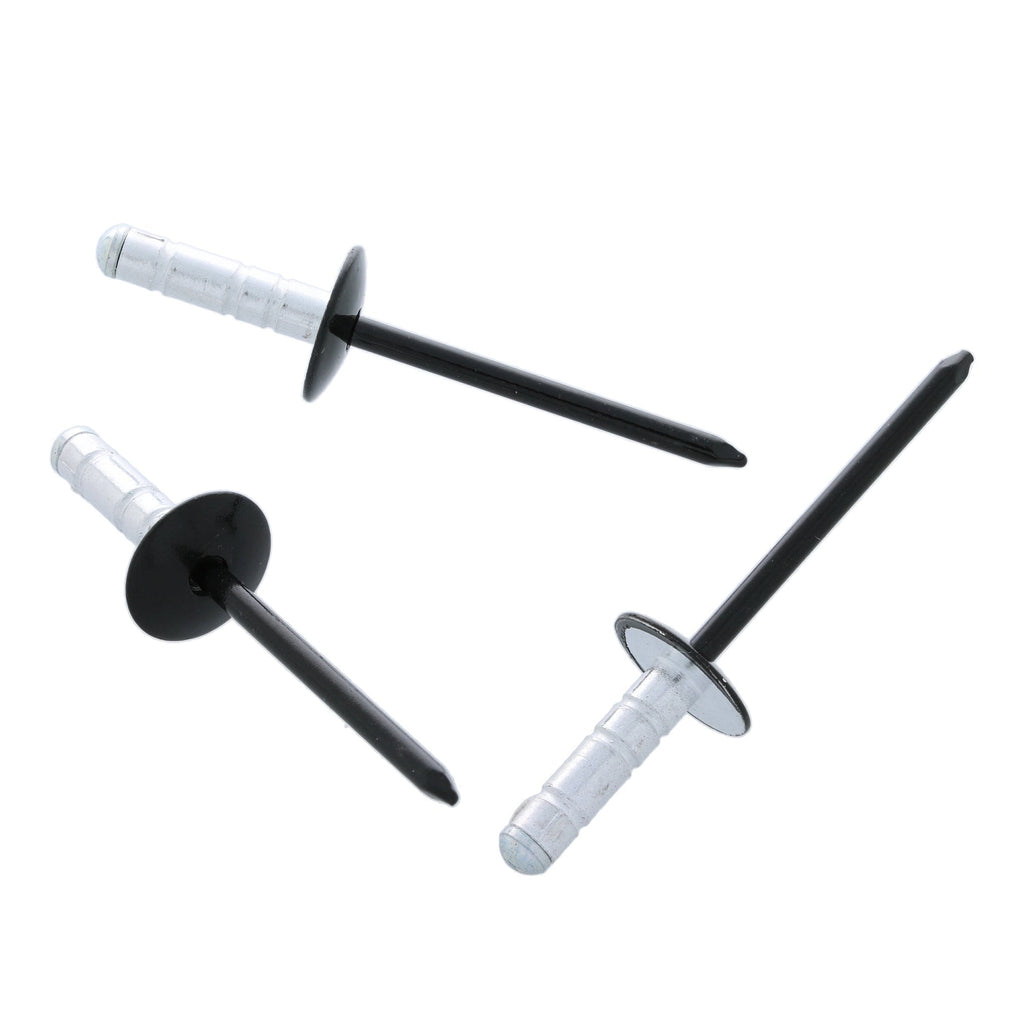 Blind Rivet, 4mm Hole, 12mm Black Collar