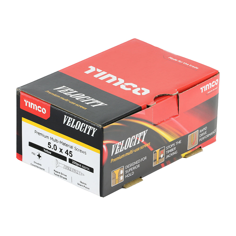 5.0 x 45 - Velocity Screw PZ2 CSK ZYP