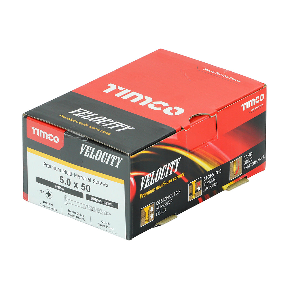 5.0 x 50 - Velocity Screw PZ2 CSK ZYP