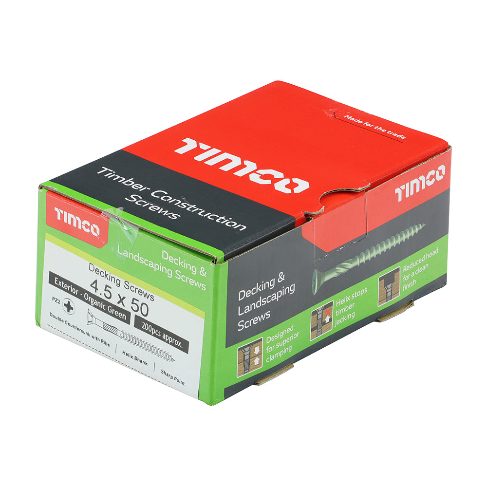 4.5 x 50 - Decking Screw PZ2 - Green