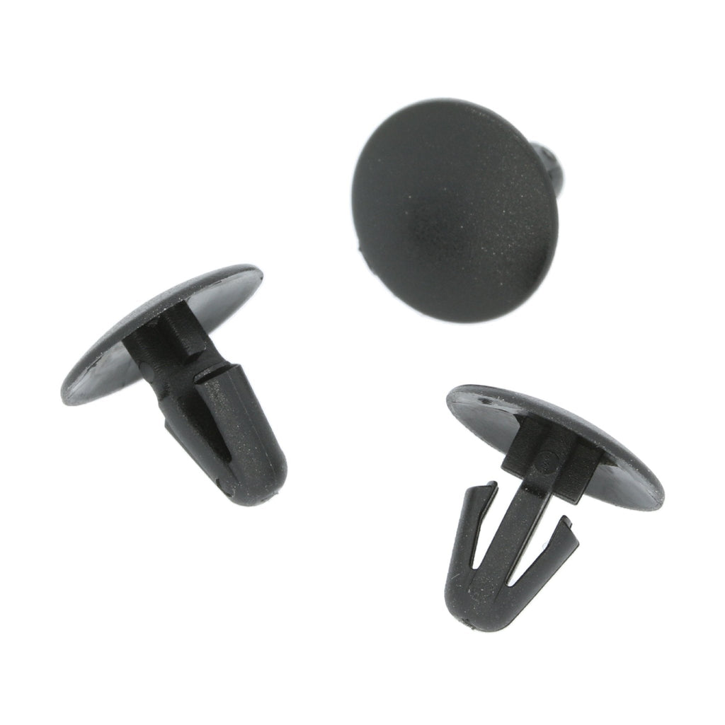 Button Clip, 5mm Hole, 12mm Head, Black