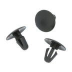 Button Clip, 5mm Hole, 12mm Head, Black