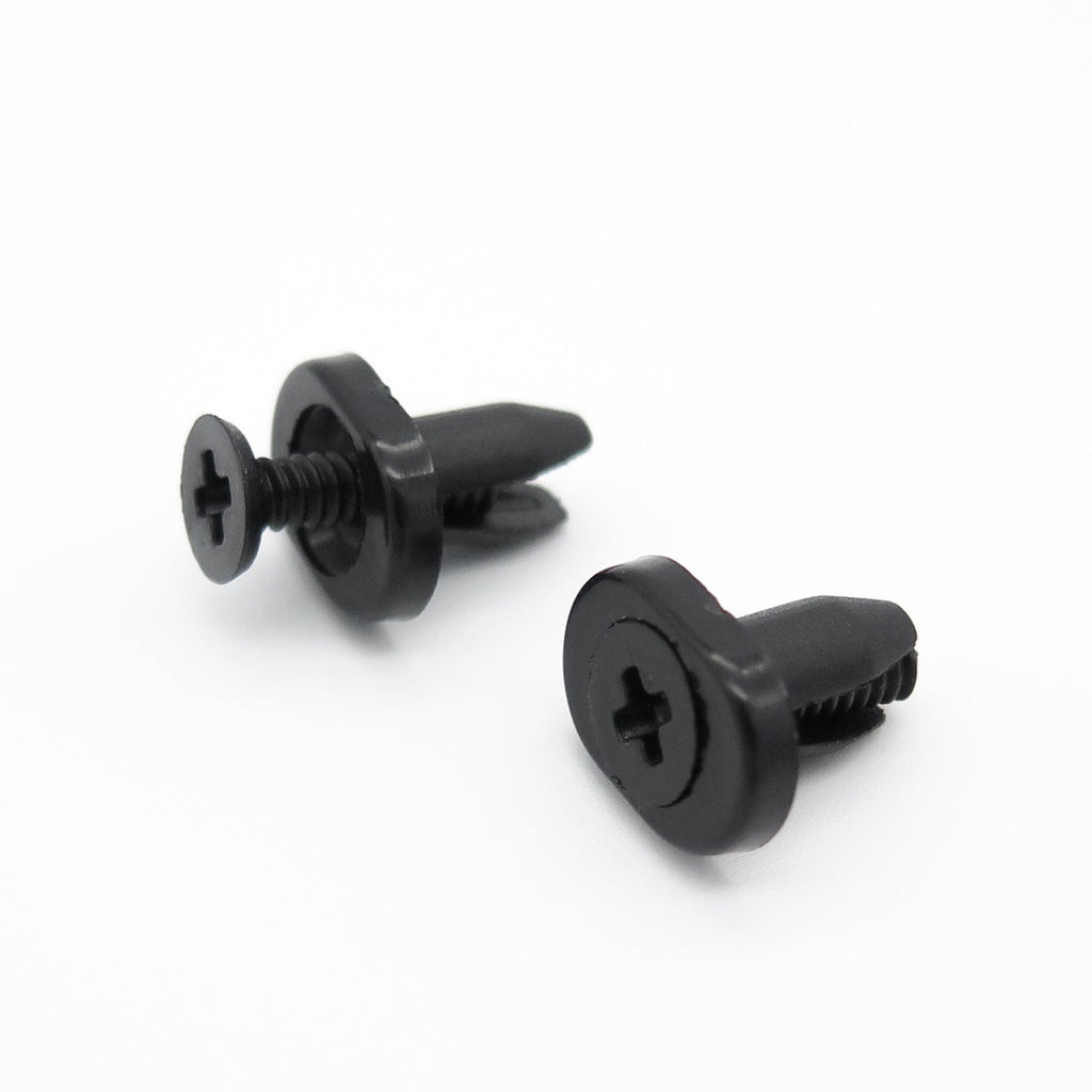 5mm Screw Fit Plastic Rivet, Oval Collar, Black - image 3