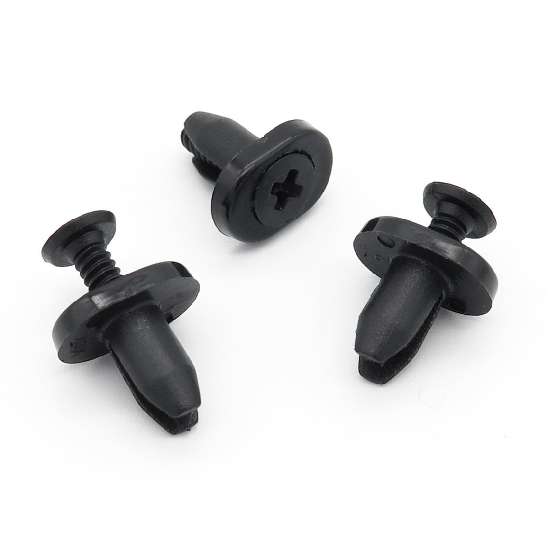 5mm Screw Fit Plastic Rivet, Oval Collar, Black