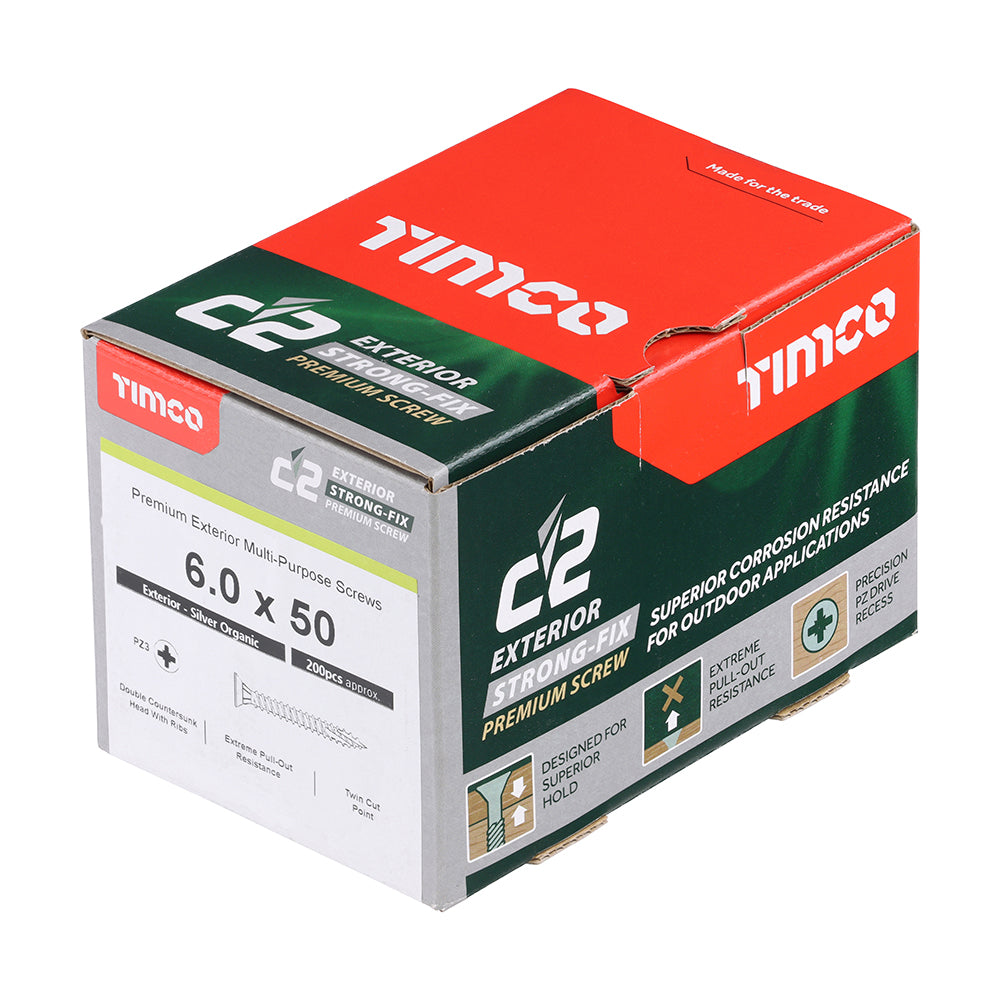 6.0 x 50 - C2 Exterior Strong-Fix - PZ - Twin-Cut - Silver