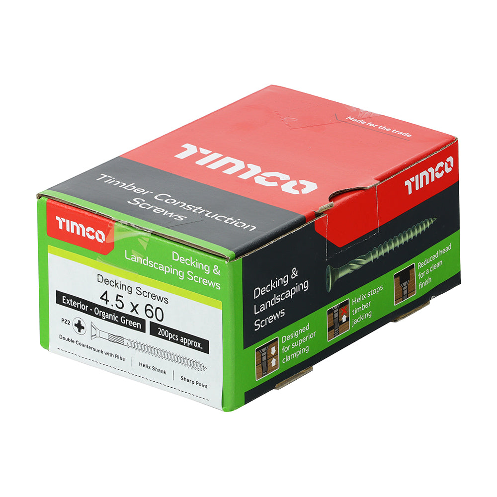 4.5 x 60 - Decking Screw PZ2 - Green