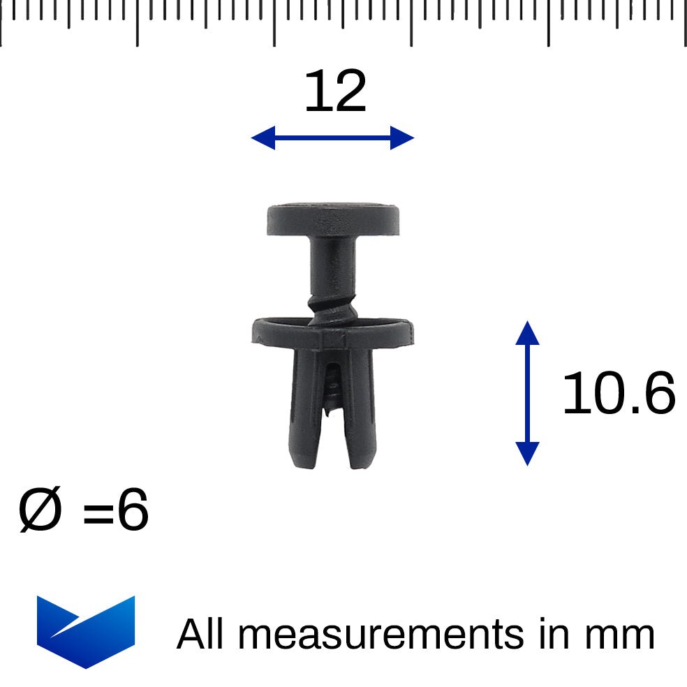 6mm Black Screw Rivet - image 2