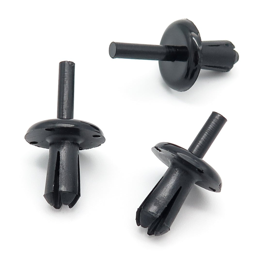 Plastic Rivet, 6mm, Black
