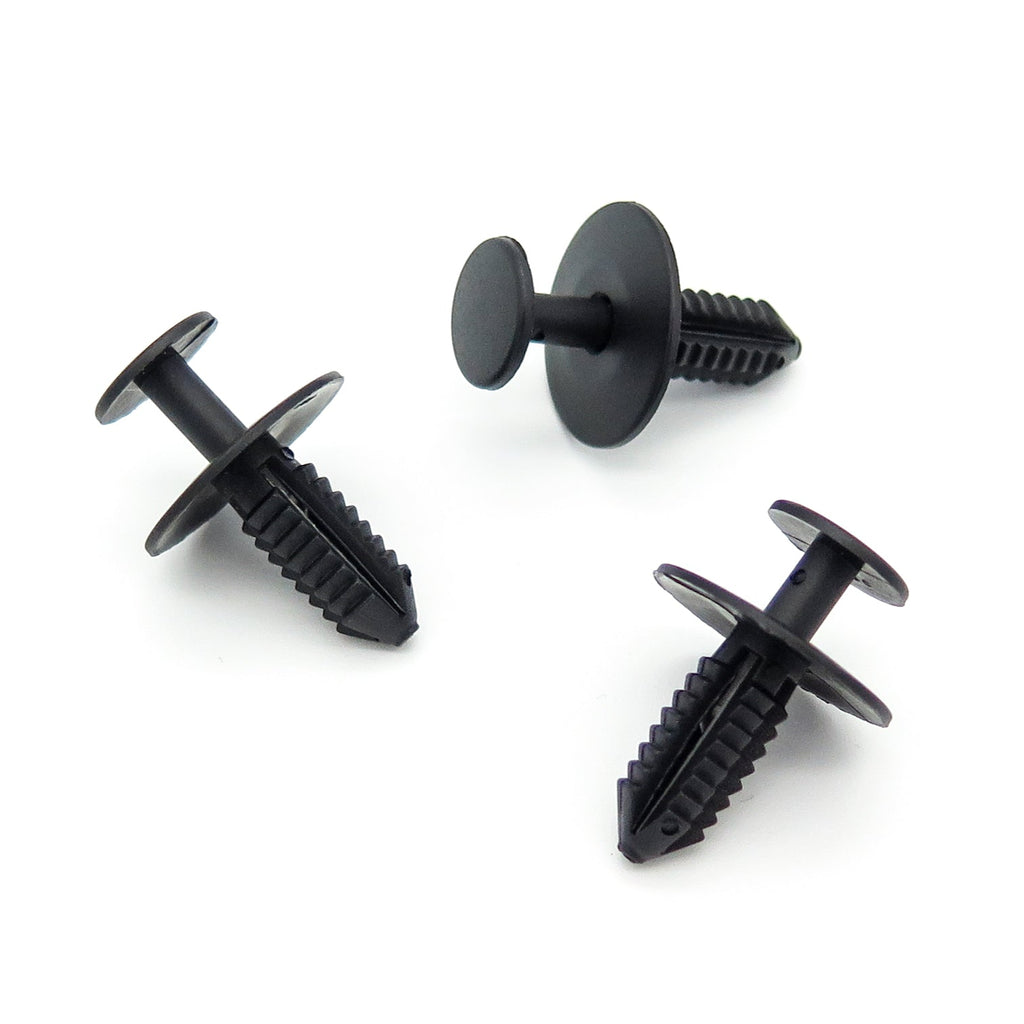 8mm Push Fit Plastic Rivet, Black