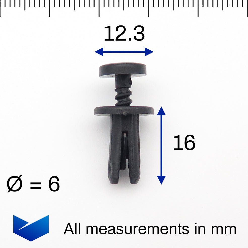 6mm Torx Head Screw Fit Plastic Rivet - image 2