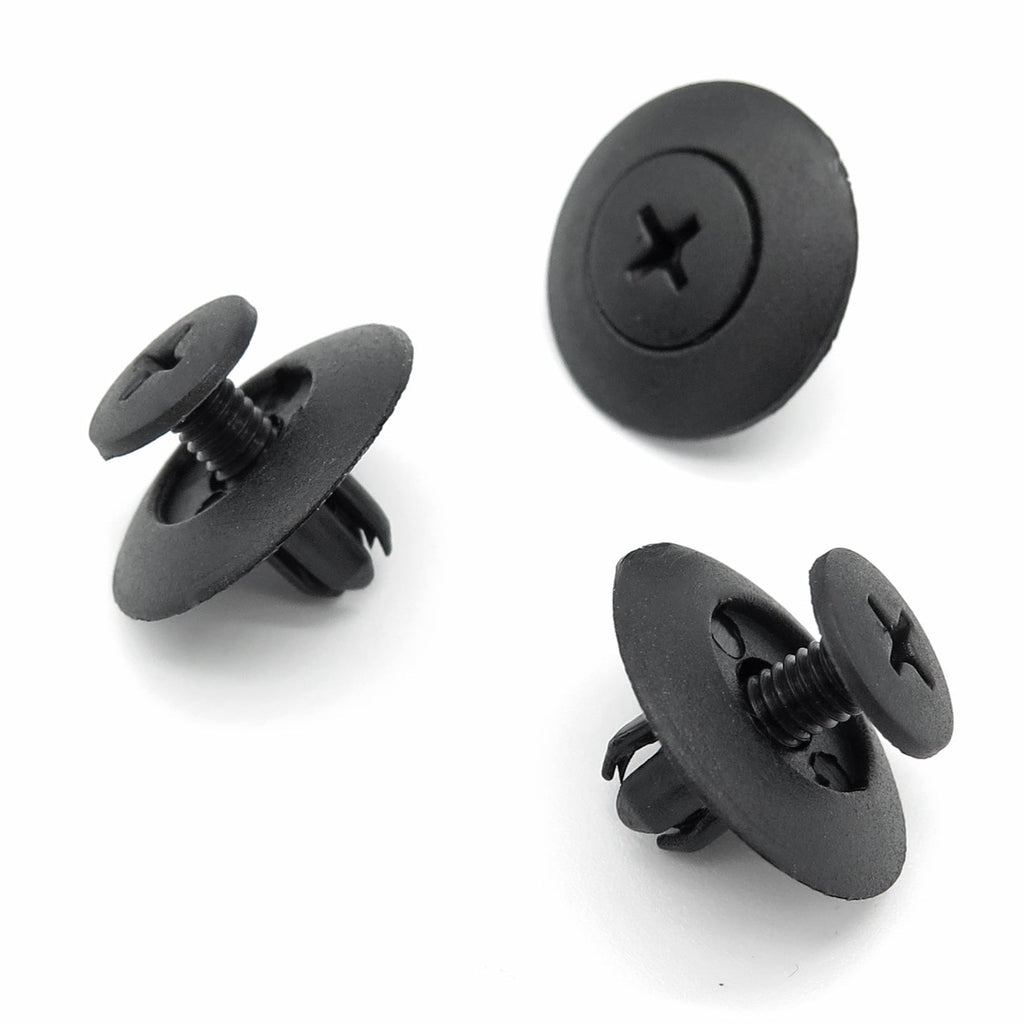 Screw Fit Clip, 6.5mm Hole, Black