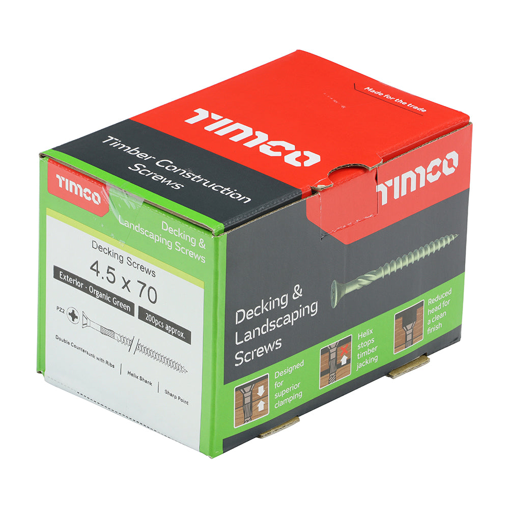 4.5 x 70 - Decking Screw PZ2 - Green
