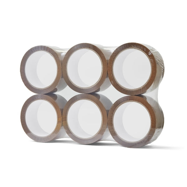 48mm x 66m Brown Packing Tape - Pack of 6