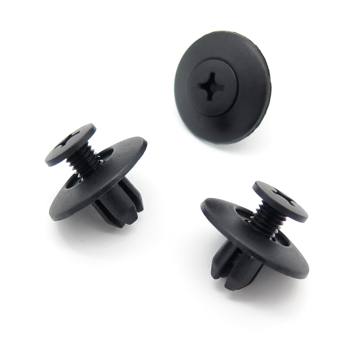 7mm Screw Fit Plastic Rivet, Black