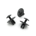 Screw Fit Plastic Rivet, 7mm Hole, 20mm Collar, Black