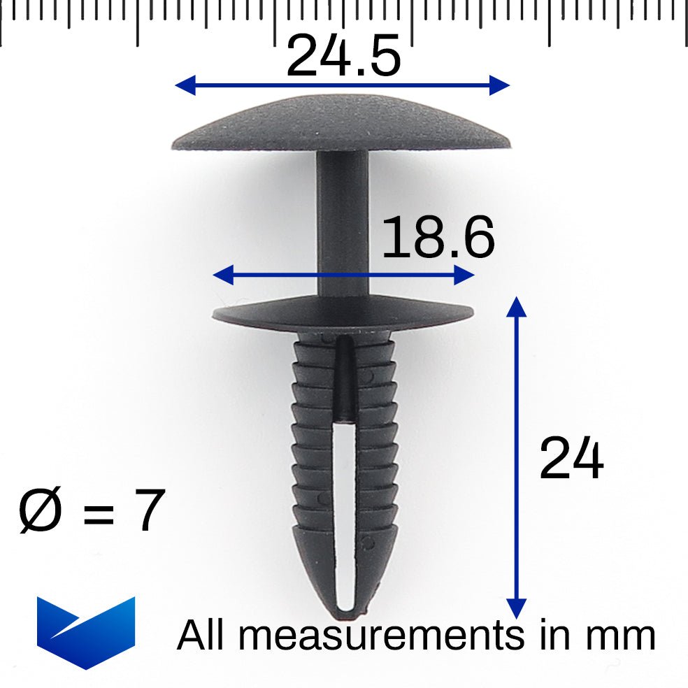 Push Fit Fastener, Black - image 2