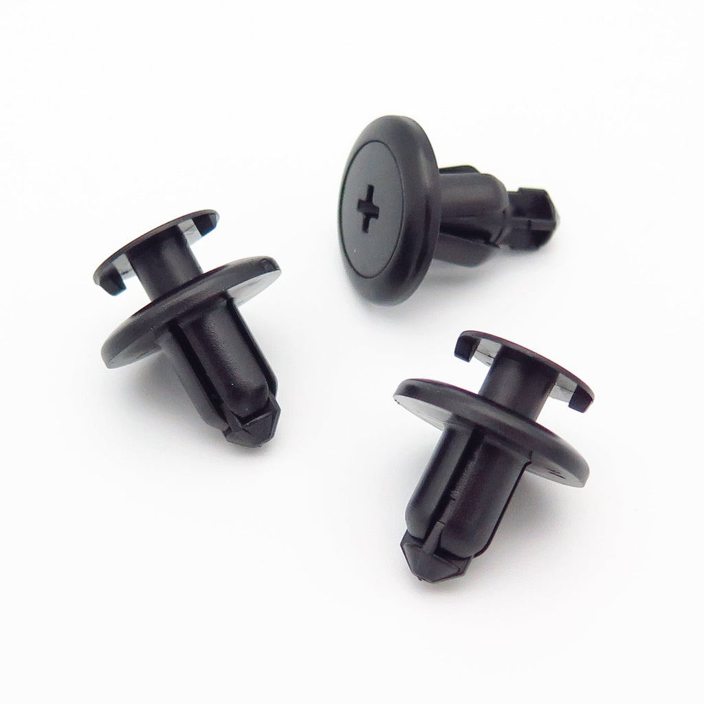 Push Fit Clip, 7mm Hole, Black