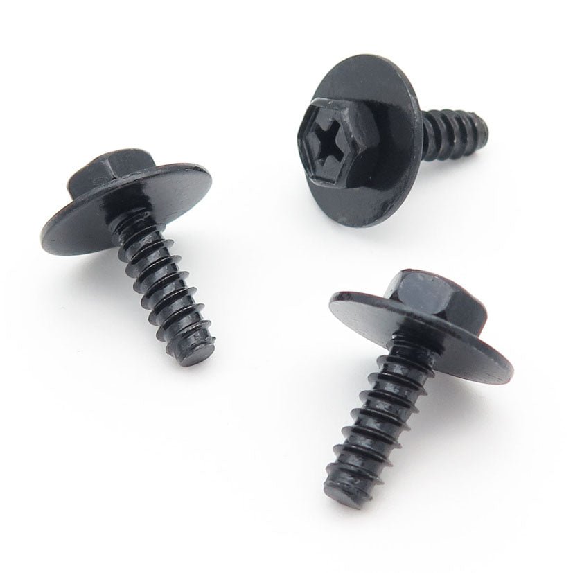 Metal Hex Head Screw with Washer, Black