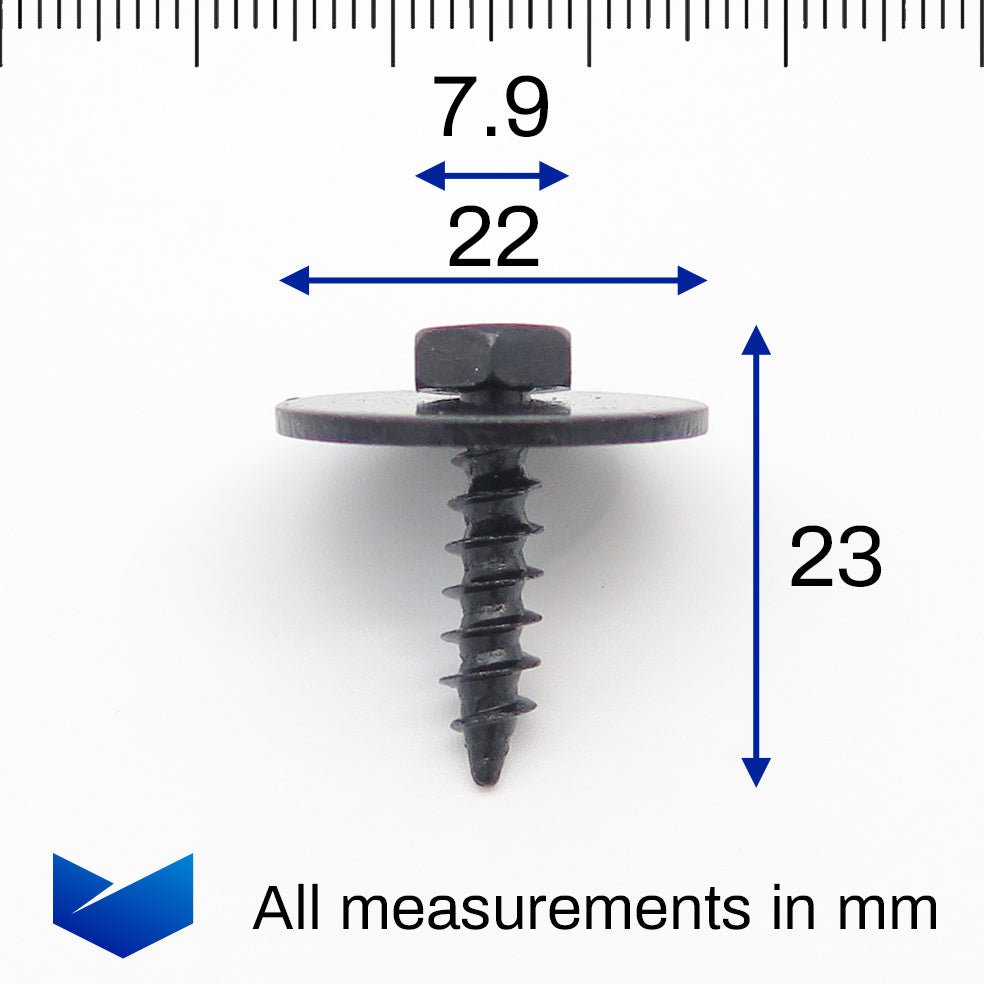 Metal Bolt & Washer Set, Black - image 2