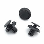 Push Fit Plastic Rivet, 8mm Hole, 20mm Collar, Black,
