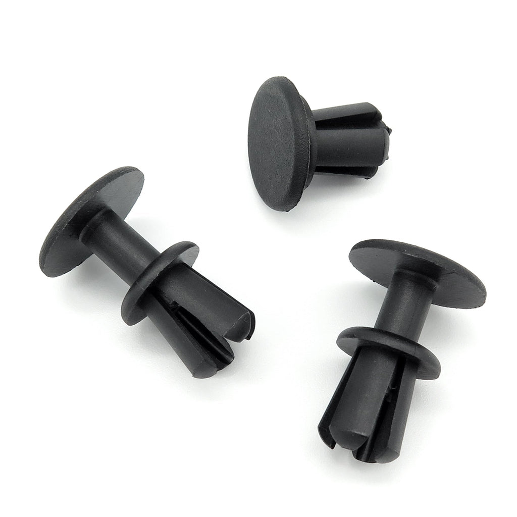 Push Fit Plastic Rivet, 8mm, Black