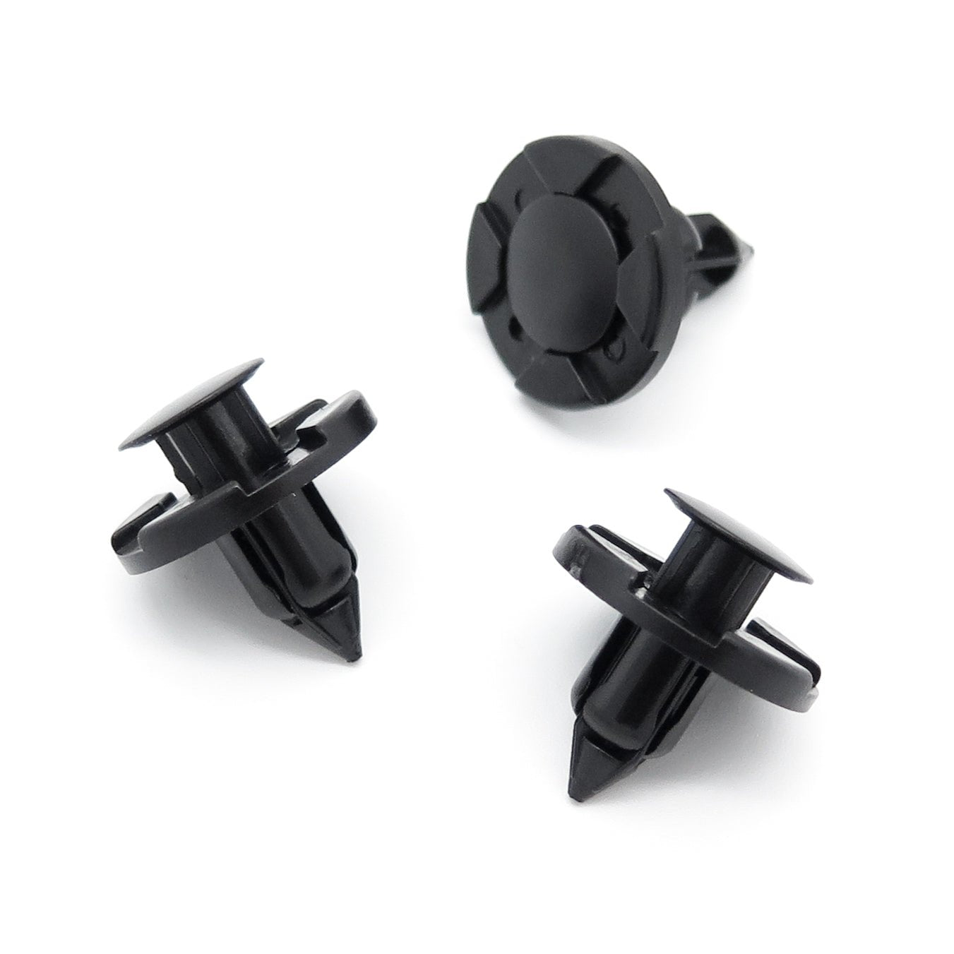 Push Fit Plastic Rivet, 8mm Hole, 20mm Collar, Black, Type A