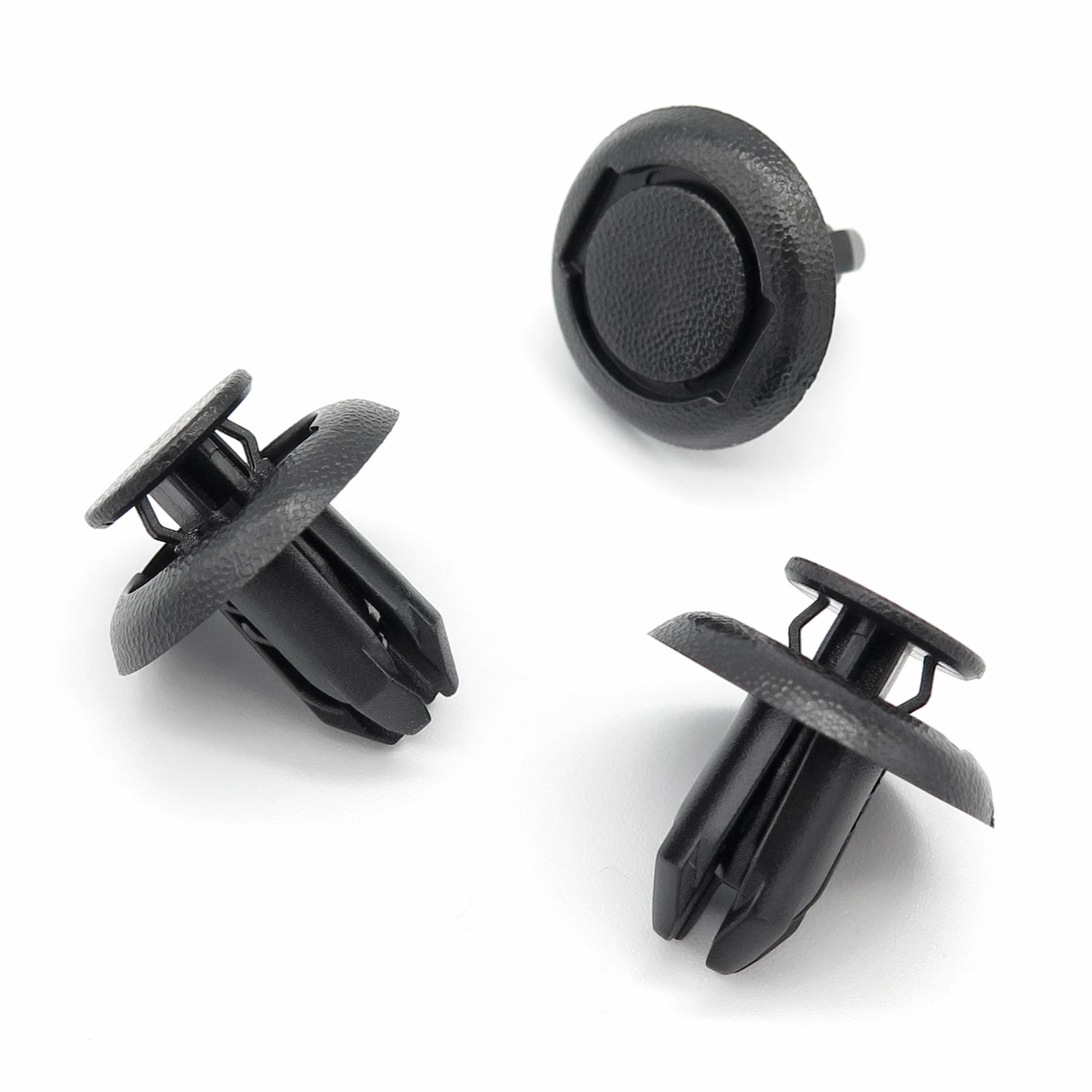Push Fit Plastic Rivet, 8mm Hole, Black